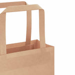HKH Sacos de Papel 250 Unidades com Alças - Castanho - 32x22x24 cm