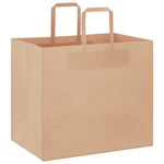 HKH Sacos de Papel 250 Unidades com Alças - Castanho - 32x22x28 cm