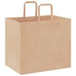 HKH Sacos de Papel 250 Unidades com Alças - Castanho - 32x22x28 cm