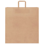 HKH Sacos de Papel 250 Unidades com Alças - Castanho - 45x17x48 cm