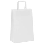 HKH Sacos de Papel 50 Unidades com Alças - Branco - 21x11x31 cm