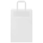 HKH Sacos de Papel 50 Unidades com Alças - Branco - 21x11x31 cm