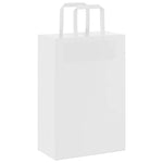 HKH Sacos de Papel 50 Unidades com Alças - Branco - 21x11x31 cm