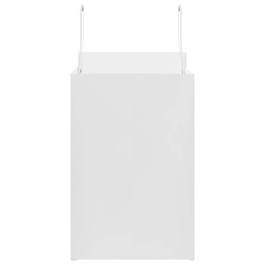 HKH Sacos de Papel 50 Unidades com Alças - Branco - 26x17x25 cm