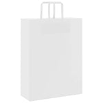 HKH Sacos de Papel 50 Unidades com Alças - Branco - 32x12x42 cm