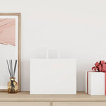 HKH Bolsas de Papel 50 Unidades con Asas - Blanco - 32x17x25 cm