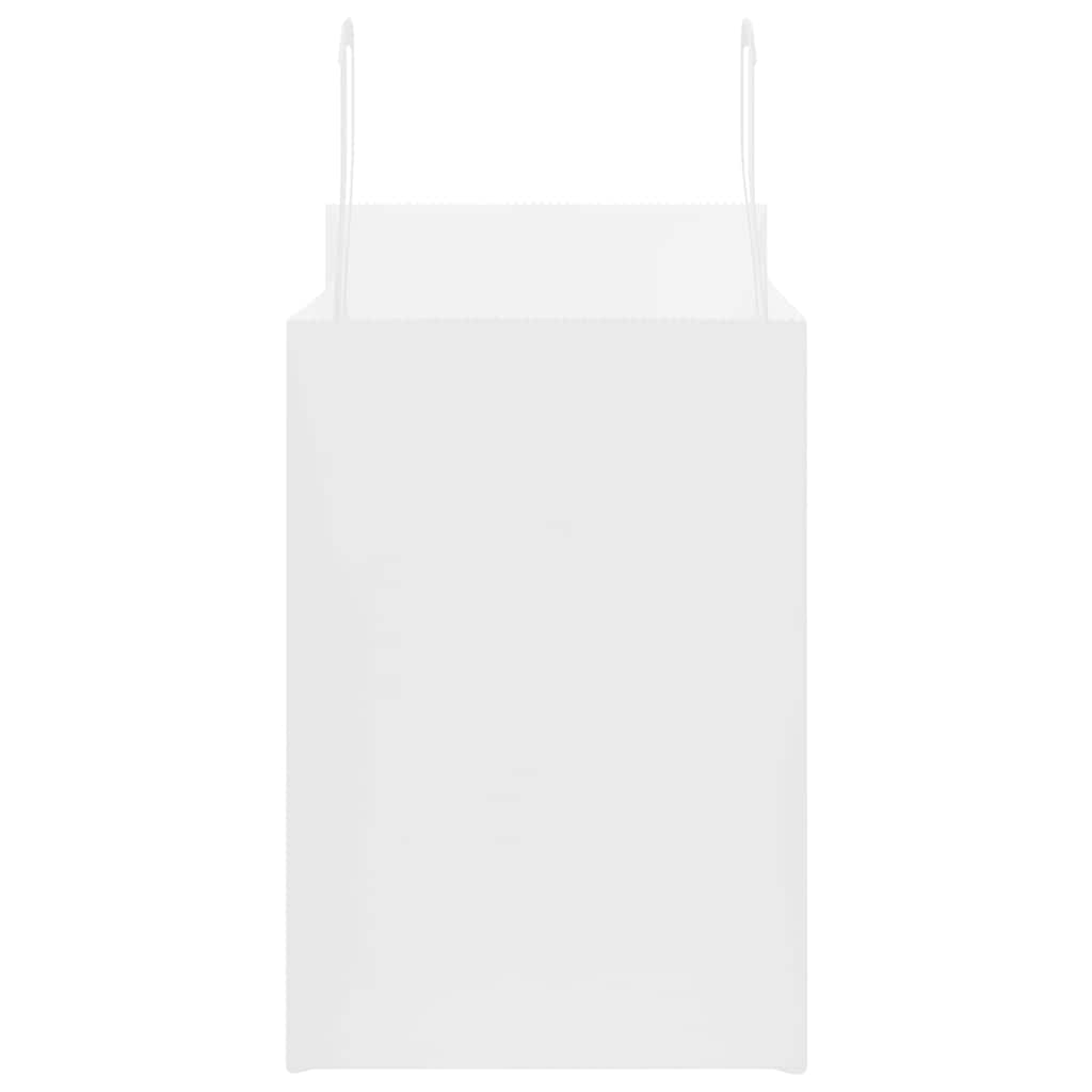 HKH Bolsas de Papel 50 Unidades con Asas - Blanco - 32x17x25 cm