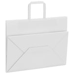 HKH Bolsas de Papel 50 Unidades con Asas - Blanco - 32x17x25 cm