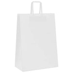 HKH Sacos de Papel 50 Unidades com Alças - Branco - 32x17x44 cm