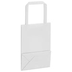HKH Sacos de Papel 250 Unidades com Alças - Branco - 15x8x21 cm