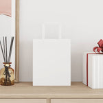 HKH Sacos de Papel 250 Unidades com Alças - Branco - 18x8x22 cm