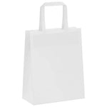 HKH Sacos de Papel 250 Unidades com Alças - Branco - 18x8x22 cm