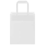 HKH Sacos de Papel 250 Unidades com Alças - Branco - 18x8x22 cm