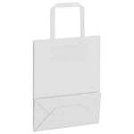 HKH Sacos de Papel 250 Unidades com Alças - Branco - 18x8x22 cm