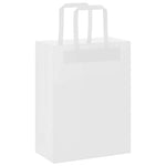 HKH Sacos de Papel 250 Unidades com Alças - Branco - 21x11x28 cm