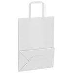 HKH Sacos de Papel 250 Unidades com Alças - Branco - 21x11x28 cm