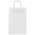 HKH Bolsas de Papel 250 Unidades con Asas - Blanco - 21x11x31 cm