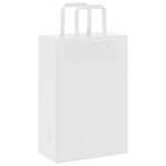 HKH Bolsas de Papel 250 Unidades con Asas - Blanco - 21x11x31 cm