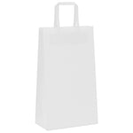 HKH Bolsas de papel 250 unidades con asas - Blanco - 21x11x36 cm