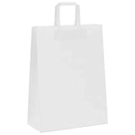 HKH Sacos de Papel 250 Unidades com Alças - Branco - 26x12x35 cm