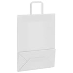HKH Sacos de Papel 250 Unidades com Alças - Branco - 26x12x35 cm