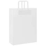 HKH Bolsas de Papel 250 Unidades con Asas - Blanco - 32x12x42 cm