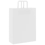 HKH Bolsas de Papel 250 Unidades con Asas - Blanco - 32x12x42 cm