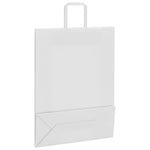 HKH Bolsas de Papel 250 Unidades con Asas - Blanco - 32x12x42 cm