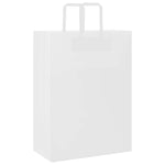 HKH Bolsas de Papel 250 Unidades con Asas - Blanco - 32x17x44 cm