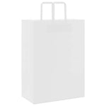 HKH Bolsas de Papel 250 Unidades con Asas - Blanco - 32x17x44 cm