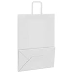 HKH Bolsas de Papel 250 Unidades con Asas - Blanco - 32x17x44 cm