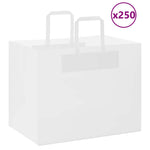 HKH Sacos de Papel 250 Unidades com Alças - Branco - 32x22x24 cm