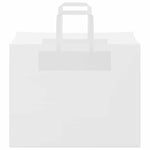HKH Sacos de Papel 250 Unidades com Alças - Branco - 32x22x24 cm