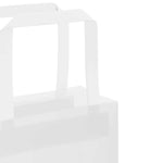 HKH Sacos de Papel 250 Unidades com Alças - Branco - 32x22x24 cm