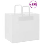 HKH Sacos de Papel 250 Unidades com Alças - Branco - 32x22x28 cm