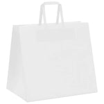 HKH Sacos de Papel 250 Unidades com Alças - Branco - 32x22x28 cm