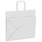 HKH Sacos de Papel 250 Unidades com Alças - Branco - 32x22x28 cm