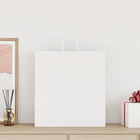 HKH Bolsas de Papel 250 Unidades con Asas - Blanco - 45x17x48 cm