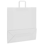 HKH Sacos de Papel 250 Unidades com Alças - Branco - 45x17x48 cm