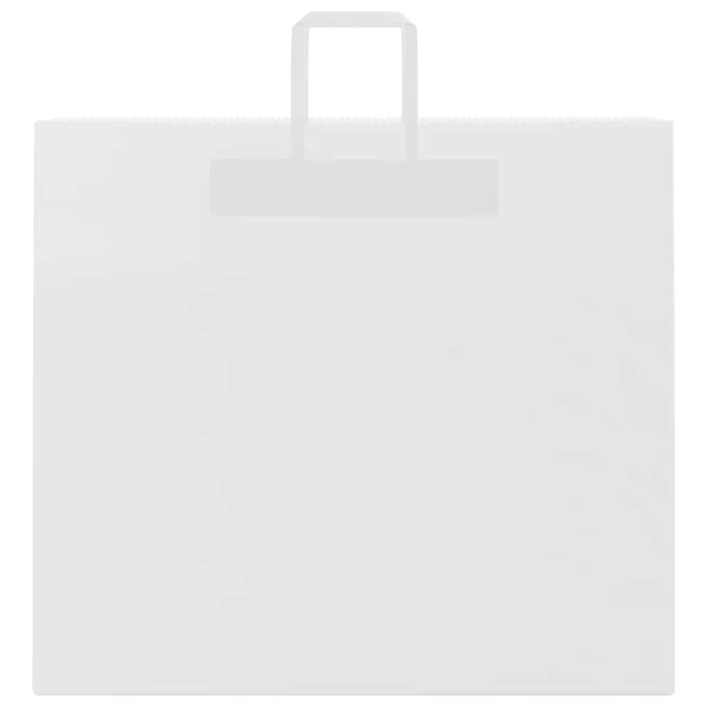 HKH Sacos de Papel 250 Unidades com Alças - Branco - 54x15x49 cm