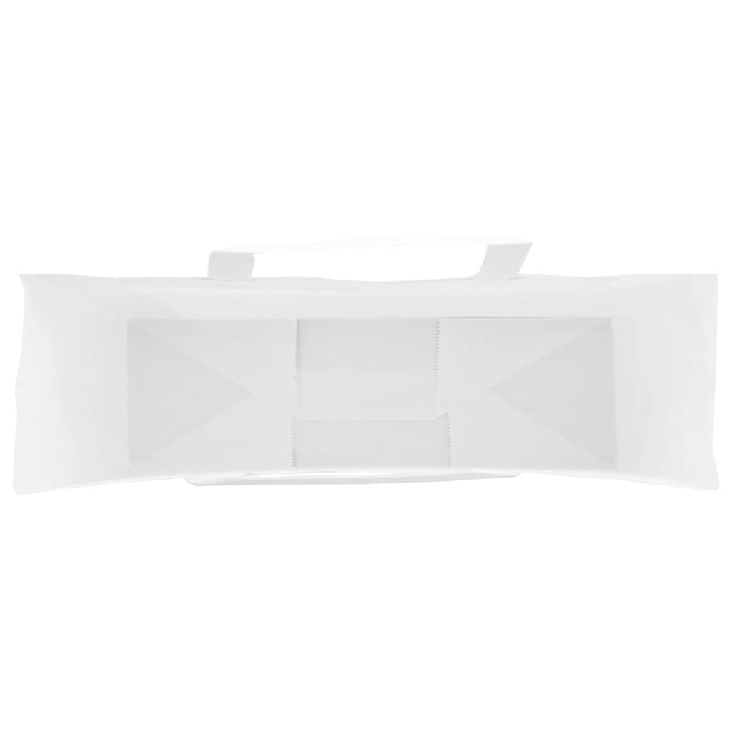 HKH Sacos de Papel 250 Unidades com Alças - Branco - 54x15x49 cm