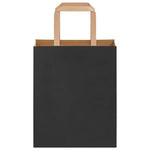 HKH Sacos de Papel 50 Unidades com Alças - Preto - 18x8x22 cm