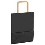 HKH Sacos de Papel 50 Unidades com Alças - Preto - 18x8x22 cm