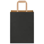 HKH Sacos de Papel 50 Unidades com Alças - Preto - 21x11x28 cm