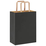 HKH Sacos de Papel 50 Unidades com Alças - Preto - 21x11x28 cm