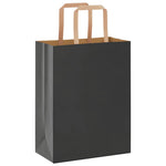 HKH Sacos de Papel 250 Unidades com Alças - Preto - 21x11x28 cm