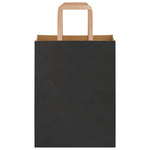 HKH Sacos de Papel 250 Unidades com Alças - Preto - 21x11x28 cm