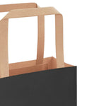 HKH Sacos de Papel 250 Unidades com Alças - Preto - 21x11x28 cm