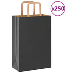 HKH Sacos de Papel 250 Unidades com Alças - Branco - 21x11x31 cm