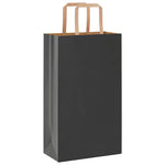 HKH Sacos de Papel 250 Unidades com Alças - Preto - 21x11x36 cm